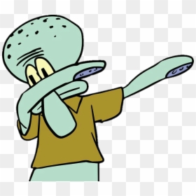 Calamardo Meme Sticker By Wallpapers5h - Squidward Dab Transparent, HD Png Download - caveman spongebob meme png