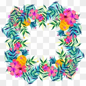 Flower Tropics Fruit Clip Art Tropical Flowers - Transparent Background Free Clip Art Tropical Flowers, HD Png Download - flowers clip art png