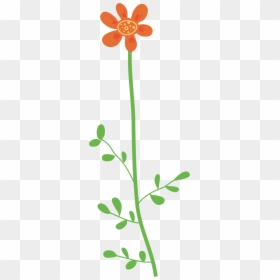Wild Flower Clipart Clip Arts - Flower Long Stem Clipart, HD Png Download - flowers clip art png