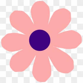 Pink Flower Svg Clip Arts - 8 Petal Flower Clipart, HD Png Download - flowers clip art png