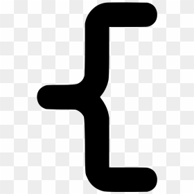 Ocr-a Char Left Curly Bracket - Left Curly Bracket Png, Transparent Png - curly arrow png