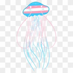 Jellyfish, HD Png Download - trans flag png