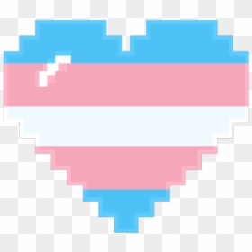 Purple Pixel Heart Gif, HD Png Download - trans flag png