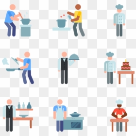 Cooking Pictograms, HD Png Download - people cooking png