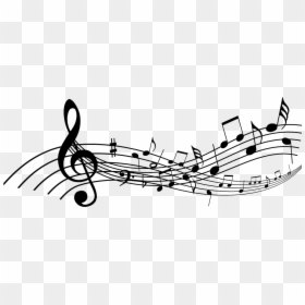 Clip Art Music Staff Clip Art - String Of Musical Notes, HD Png ...
