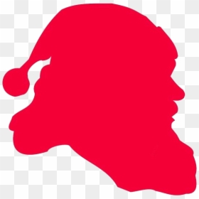 Santa Head Png Transparent Images - Christmas Santa Vector Silhouette, Png Download - santa head png
