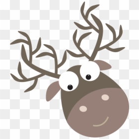 Grey Clipart Reindeer - Santa Claus, HD Png Download - santa head png