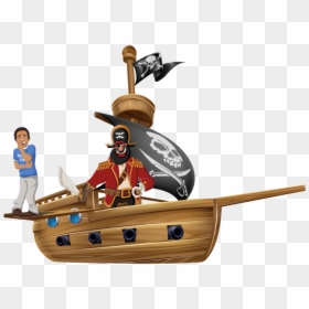Transparent Call Clipart - Pirate Boats Cartoon, HD Png Download - pirate boat png