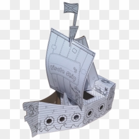 Crafty Colour In Pirate Ship By Black Peppa - Sail, HD Png Download - pirate boat png