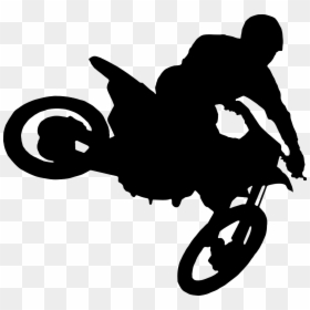 Dirt Bike Black And White, HD Png Download - motocross png