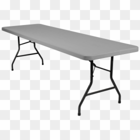 8 Foot Banquet Plastic Blow Mold Folding Table, Grey - Half Folding Table, HD Png Download - folding table png