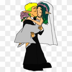Jak And Daxter Images Jak And Keira Hagai Wedding Kiss - Cartoon, HD Png Download - daxter png