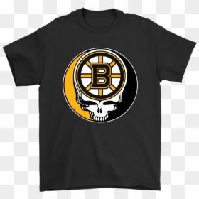 Nhl Team Boston Bruins X Grateful Dead Logo Band Shirts - Red Wings Grateful Dead, HD Png Download - bruins logo png