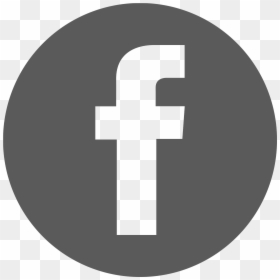 Facebook Icon Gray Circle, HD Png Download - facebook logo black png