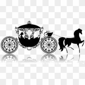 Svg Freeuse Drawing Illustration Silhouette Cinderella - Silhouette Cinderella And Carriage, HD Png Download - princess silhouette png