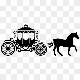 Svg Royalty Free Dxf Png Princess Carriage - Silhouette Cinderella Carriage Clipart, Transparent Png - princess silhouette png
