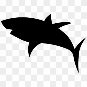Great White Shark Silhouette, HD Png Download - shark silhouette png