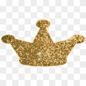 #crown #glitter - Clipart Gold Princess Crown, HD Png Download - gold glitter crown png