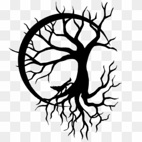 Tree Of Life Tattoo Celtic Sacred Trees Celtic Knot - Line Drawing Celtic Tree Of Life, HD Png Download - tree of life silhouette png