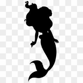 Little Mermaid Ariel Silhouette, HD Png Download - shark silhouette png