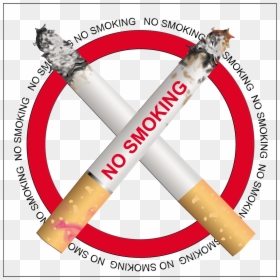 No Smoking Refuses Cigarettes Hazard Health Word Design - Smoking, HD Png Download - no smoking sign png