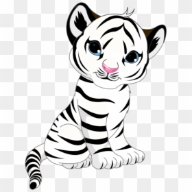 Transparent Tiger Cartoon Png - Cute Tiger Drawing, Png Download - coloring png