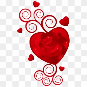Heart February 14 Wish Valentines Vector Rose Clipart - Valentine's Day Images 2018, HD Png Download - rose heart png