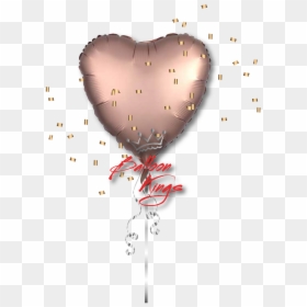 Satin Luxe Rose Copper Heart - Heart, HD Png Download - rose heart png