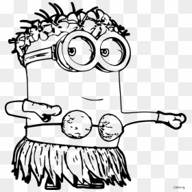 Minion Dancing Coloring Page, HD Png Download - coloring png