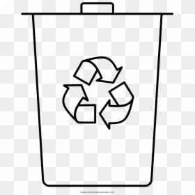 Recycle Bin Coloring Page - Recycling Bin Coloring Page, HD Png Download - coloring png
