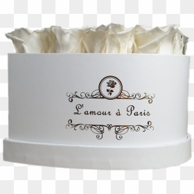 L"amour Forever Rose Heart Shaped Box With Pure White - Tissue Paper, HD Png Download - rose heart png