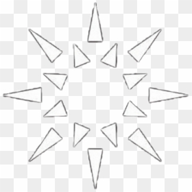 #sun #white #sparkle #shining #moon #planets #stars - Triangle, HD Png Download - sun outline png
