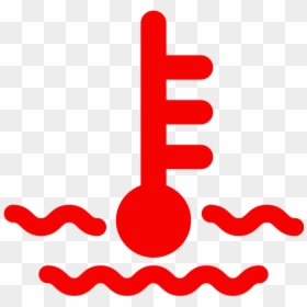 Engine Temperature Warning - Car Temperature Warning Sign, HD Png Download - check engine light png