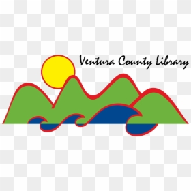 Ventura County Library Logo, Green Mountains, Blue - Ventura County, HD Png Download - sun outline png
