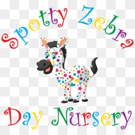 Spotty Zebra Logo Transparent - Cartoon, HD Png Download - baby zebra png