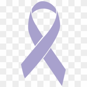 Lavender Colored All Cancers Ribbon - Gold Cancer Ribbon Png, Transparent Png - lung cancer ribbon png