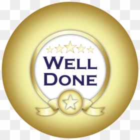 Pbd542 - Gold Well Done Sticker, HD Png Download - gold badge png