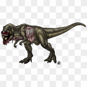 Tyrannosaurus Zombie, HD Png Download - undead png