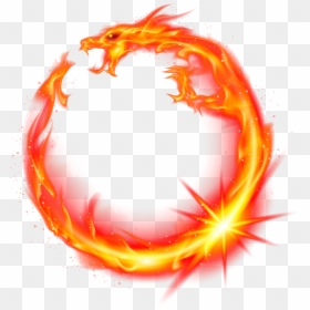 Flame Dragon Fire Red - Fire Dragon Circle Png, Transparent Png - fire frame png