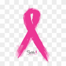 Watercolor Pink Ribbon Betches Guide To Cancer Shop - Transparent Background Pink Ribbon Logo, HD Png Download - lung cancer ribbon png