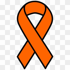 Good Looking Orange Ribbon - Leukemia Orange Cancer Ribbon, HD Png Download - lung cancer ribbon png