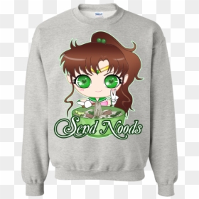 Sailor Jupiter Send Noods Crewneck Sweater - Spirit Riding Free T Shirt, HD Png Download - sailor jupiter png