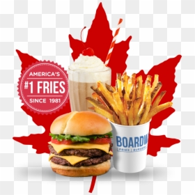 Transparent Maple Leaf Canadian Flag, HD Png Download - burger and fries png