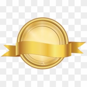 With Banner Png Clip - Gold Seal Png, Transparent Png - gold badge png