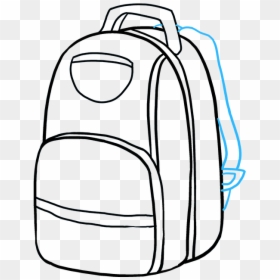 How To Draw Backpack - Backpack Drawing Easy, HD Png Download - backpack emoji png