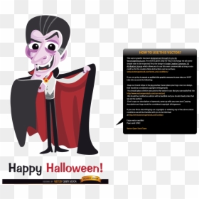 Dracula Halloween Vampire Illustration - Vampiro Cartoon Png, Transparent Png - enjoy png