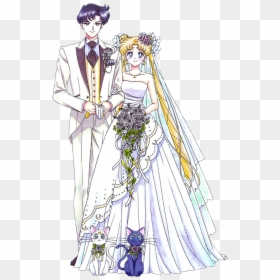Anime Sailor Moon Wedding Dress, HD Png Download - sailor moon crystal png