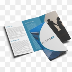 An Example Of A Trifold Folded Leaflet, With Another - Brochure, HD Png Download - folded paper png