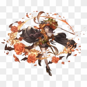 #flowers #hollween #witch #princess #anime #girl - Granblue Fantasy Ange, HD Png Download - anime flowers png