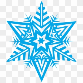 Blue Snowflake Clip Art, HD Png Download - blue snowflake png